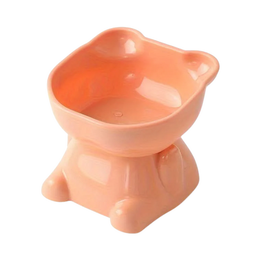 Tazón elevado de oso
