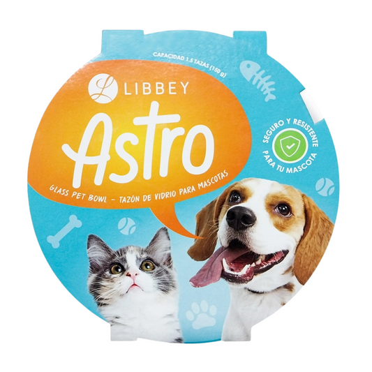 Astro tazón de vidrio para mascotas