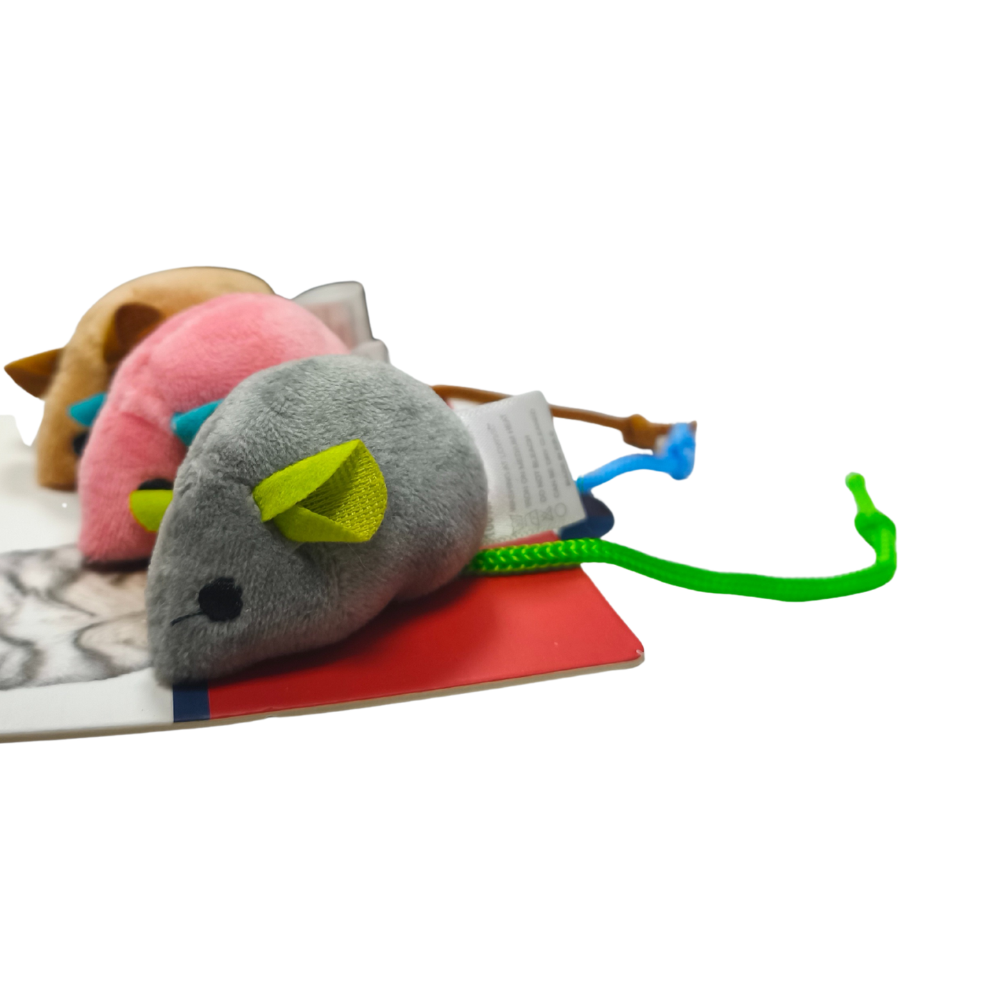 Set de 3 ratones de peluche