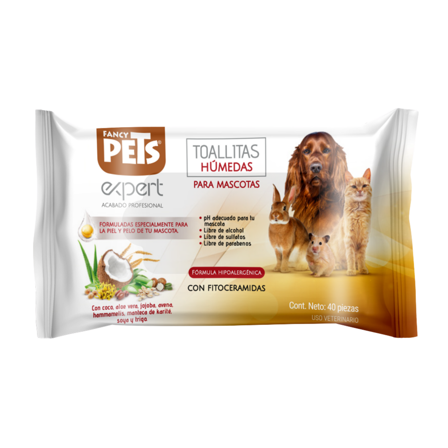 Toallitas húmedas para mascotas expert