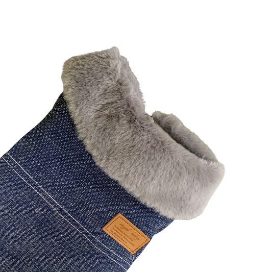 Chamarra de mezclilla con peluche