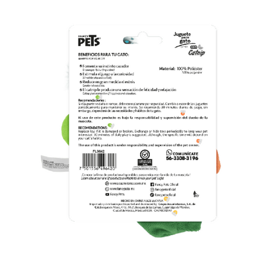 Pack de 3 juguetes para gato de vegetales