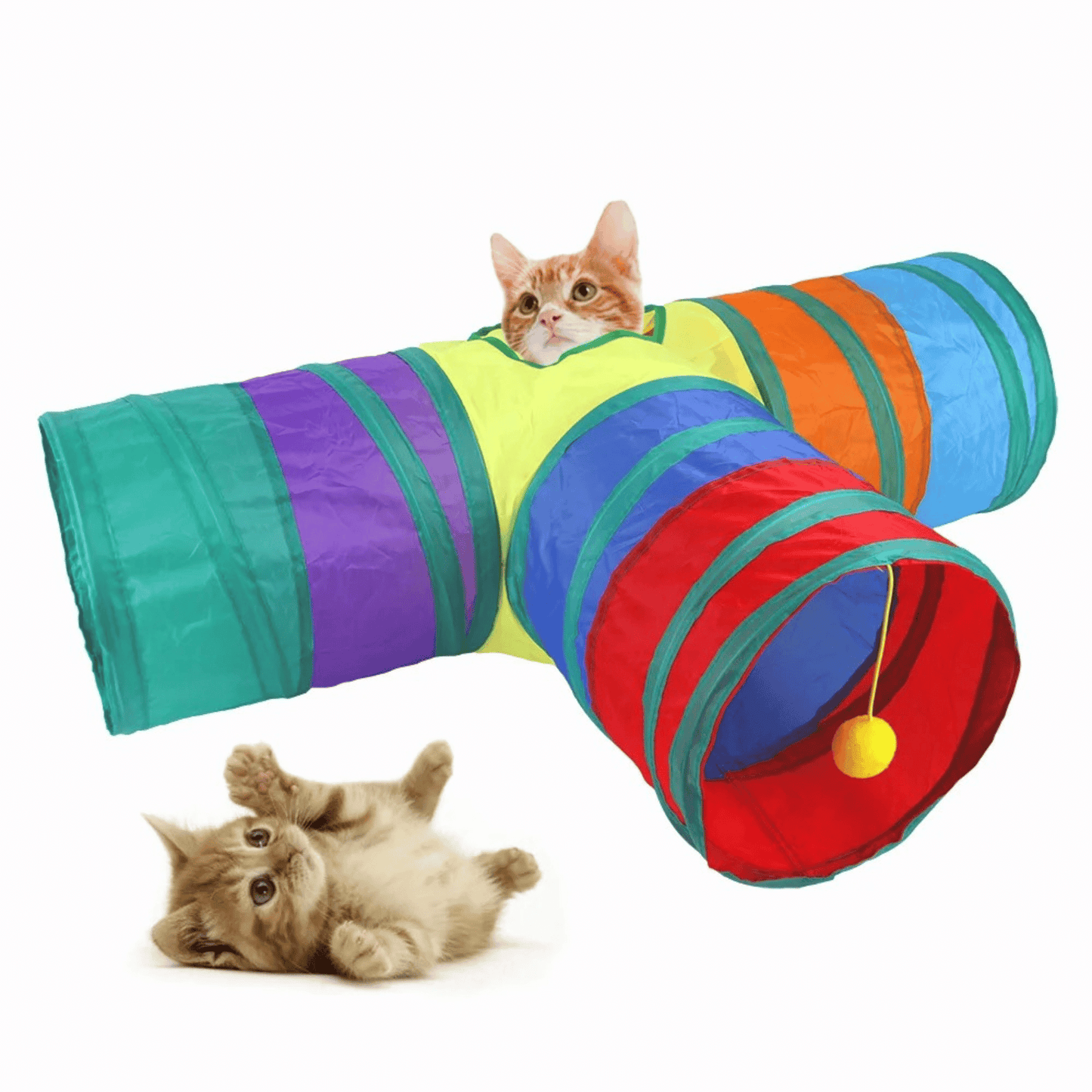Túnel multicolor para gato "T"