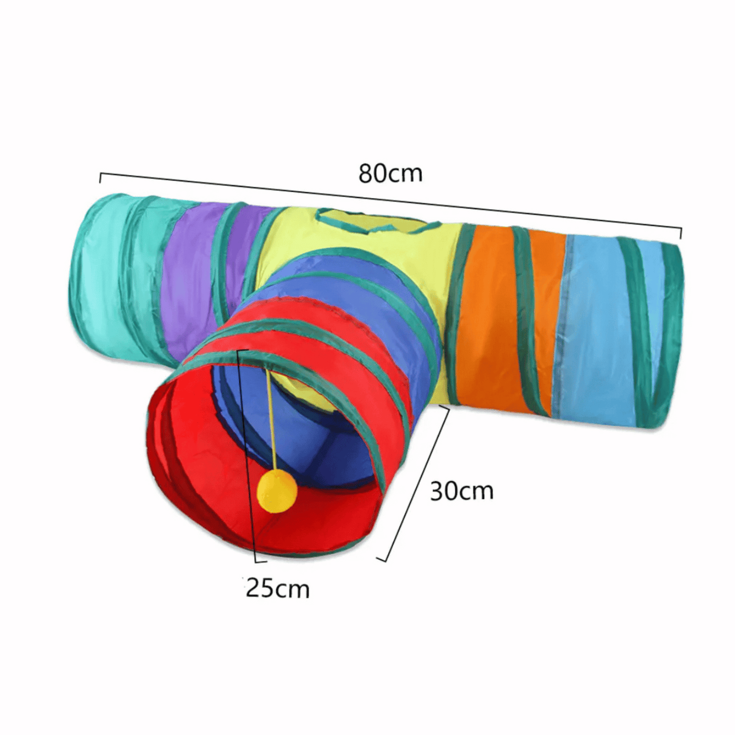 Túnel multicolor para gato "T"
