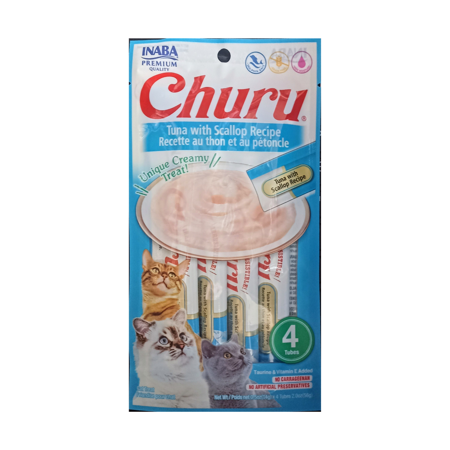 Churu Premios para Gato (Paquete 4 tubos 14g)