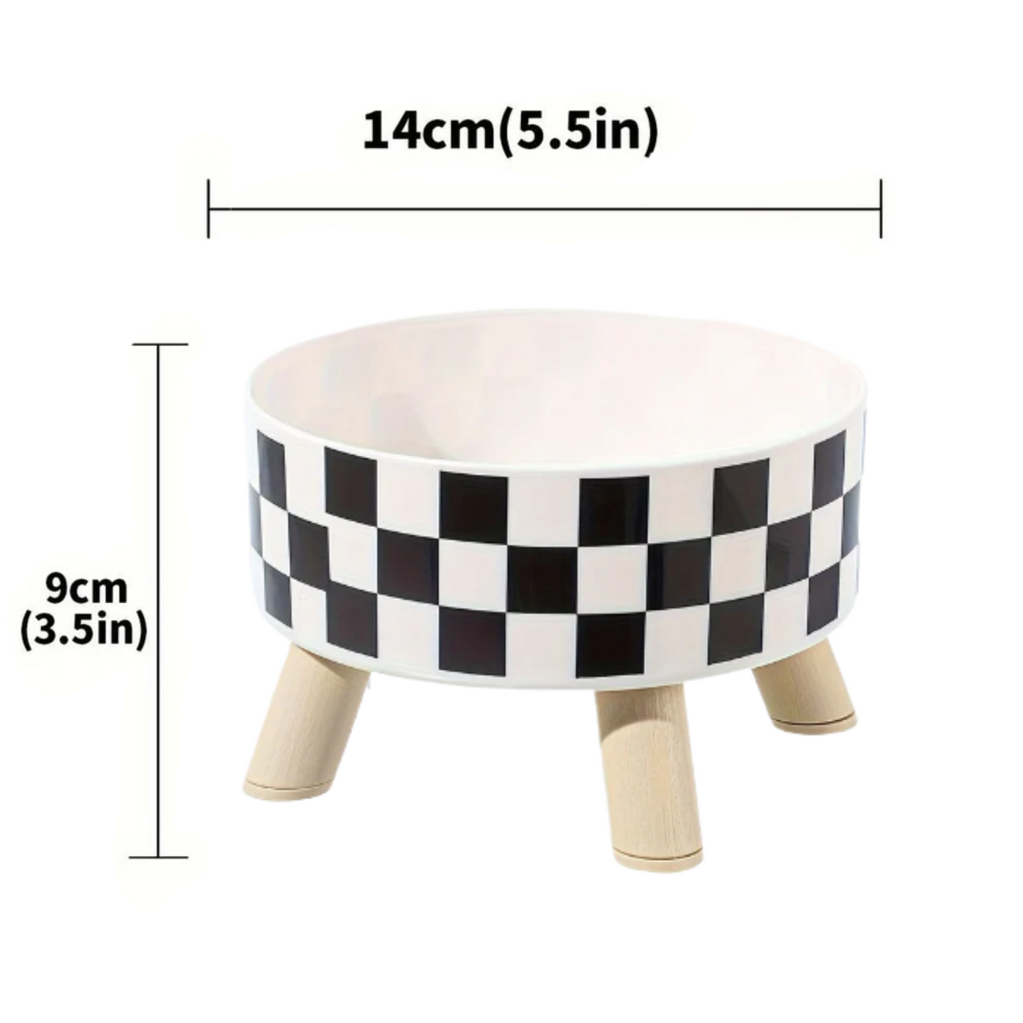 Tazón estilo tablero de ajedrez