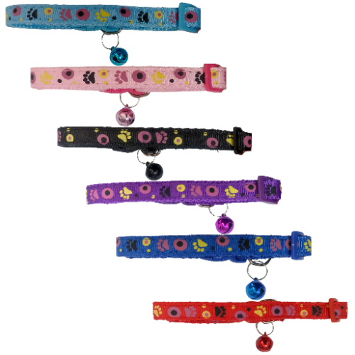 Collar estampado de huellas y dots