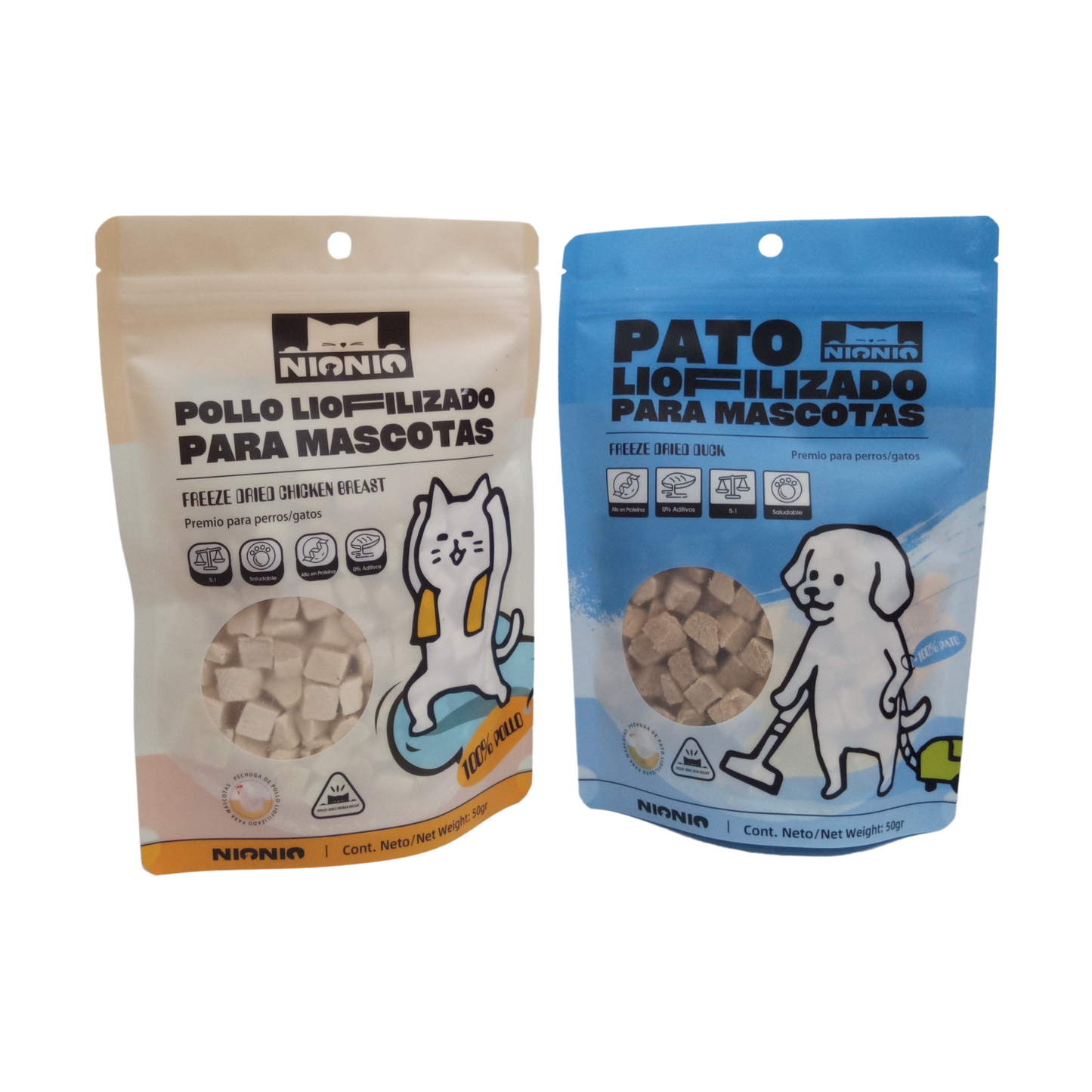 NIONIO Cubitos de pato liofilizados