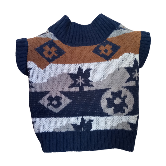 Suéter de monogramas de copos de nieve