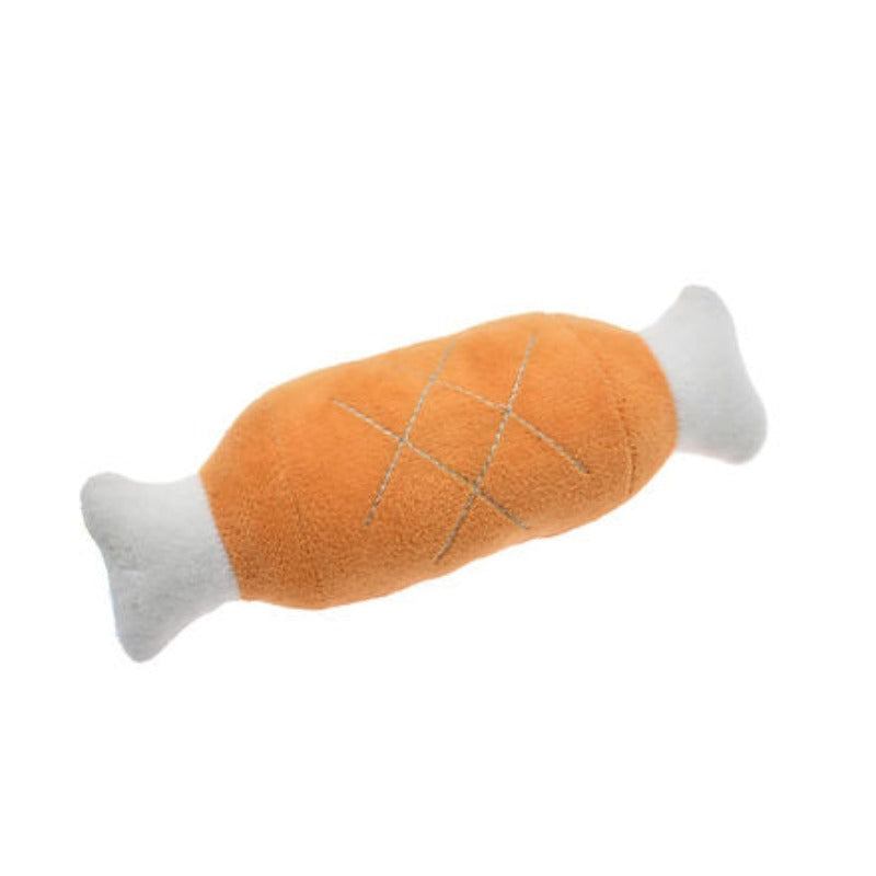 Pierna de pollo de peluche