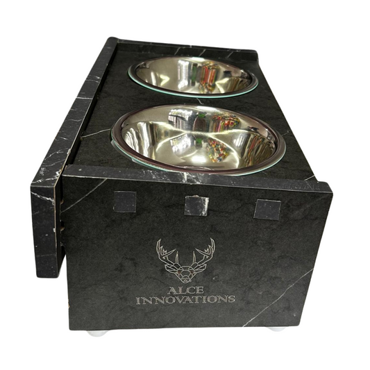 Comedero multifuncional doble elevado