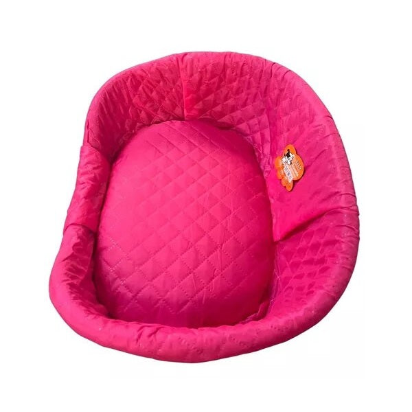 Cama de plástico con cojín y funda lisa