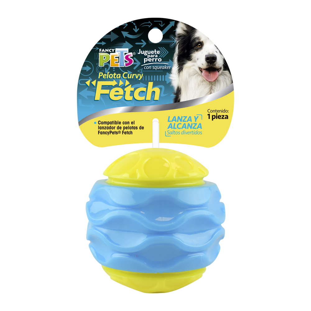 Pelota curvy con sonido fetch