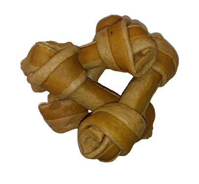 Hueso de carnaza con plátano