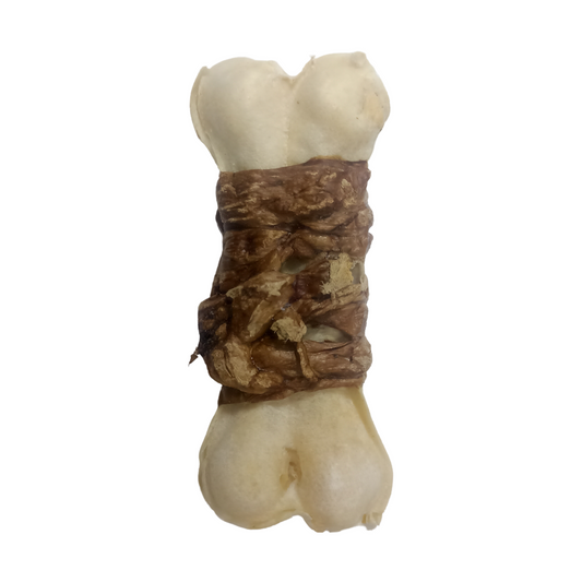 Hueso de carnaza envuelto en pulmón deshidratado