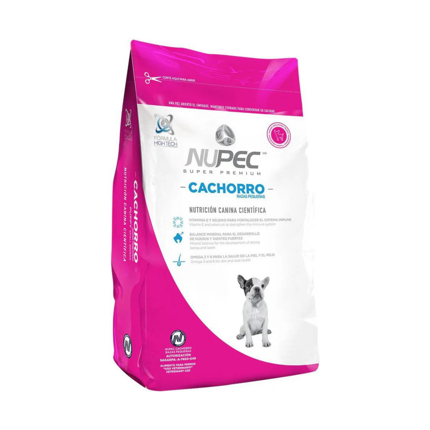 Nupec alimento para perro cachorro de raza pequeña