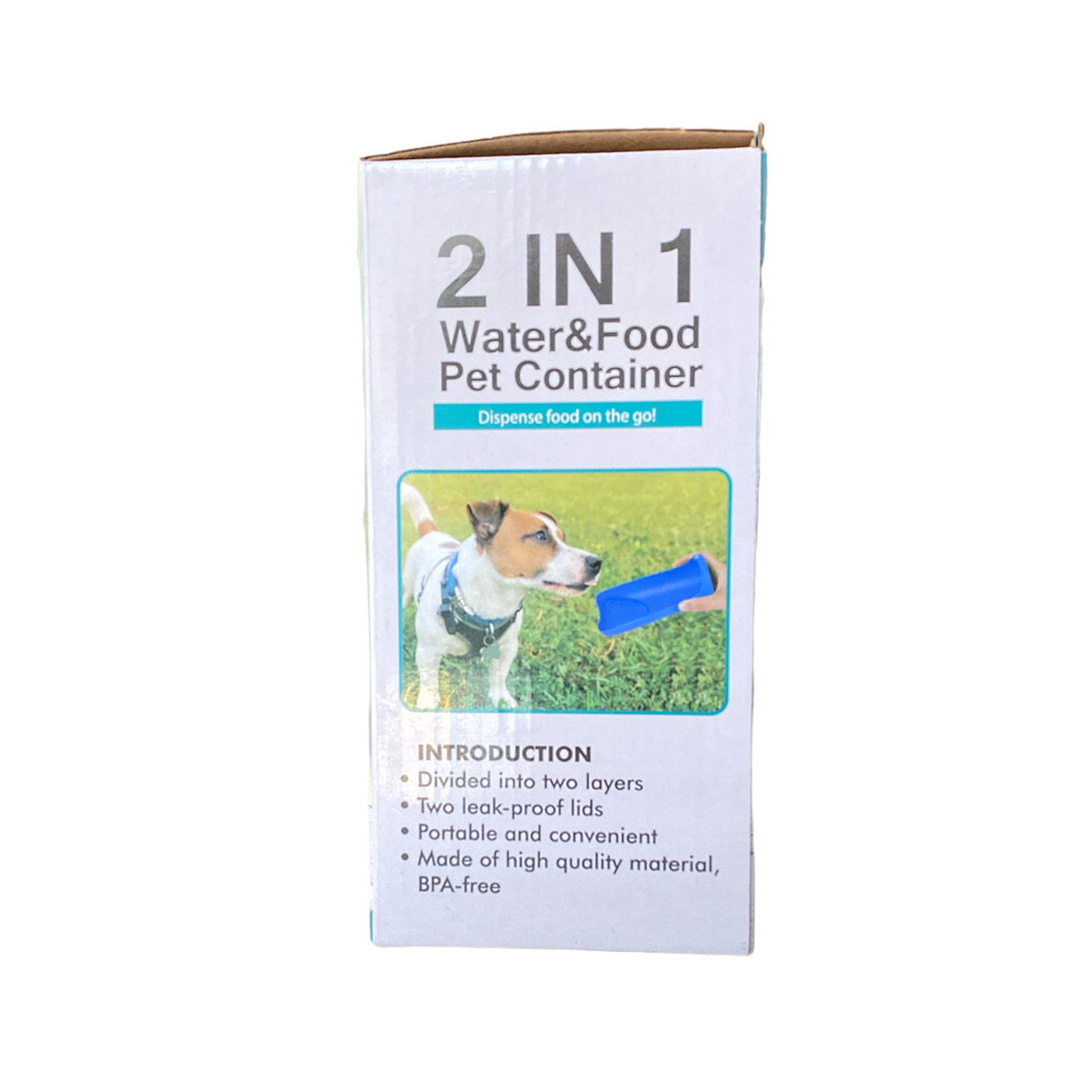 Botella 2 En 1 contenedora de agua y alimento