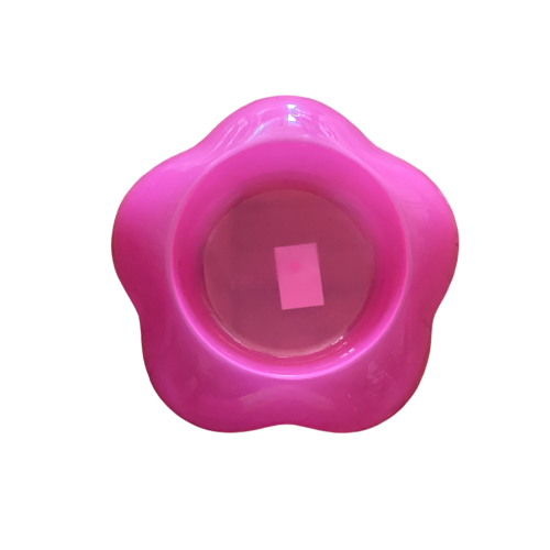 Plato traslúcido con forma de flor