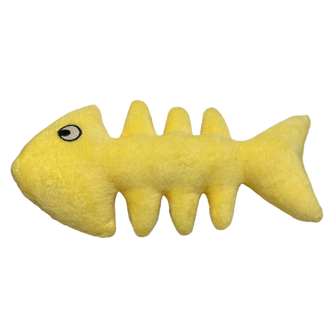 Esqueleto de pez de peluche