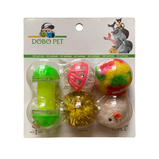 Set de 6 pelotas/5 juguetes surtidos para gato