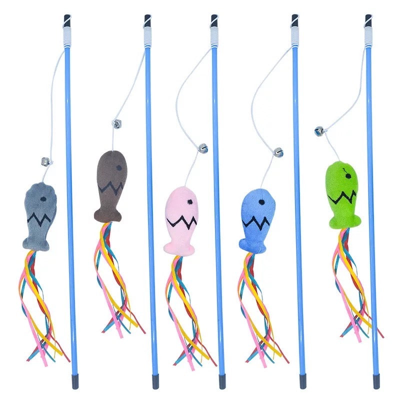 Vara con pez de peluche