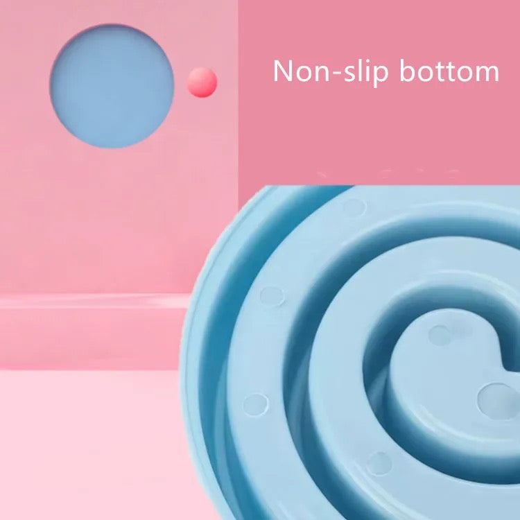 Plato de alimentación lenta con forma de espiral