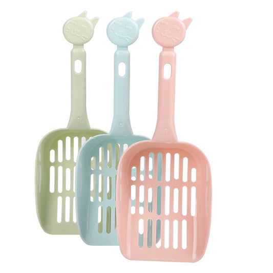 Pala para arena y mango con gato en colores pastel