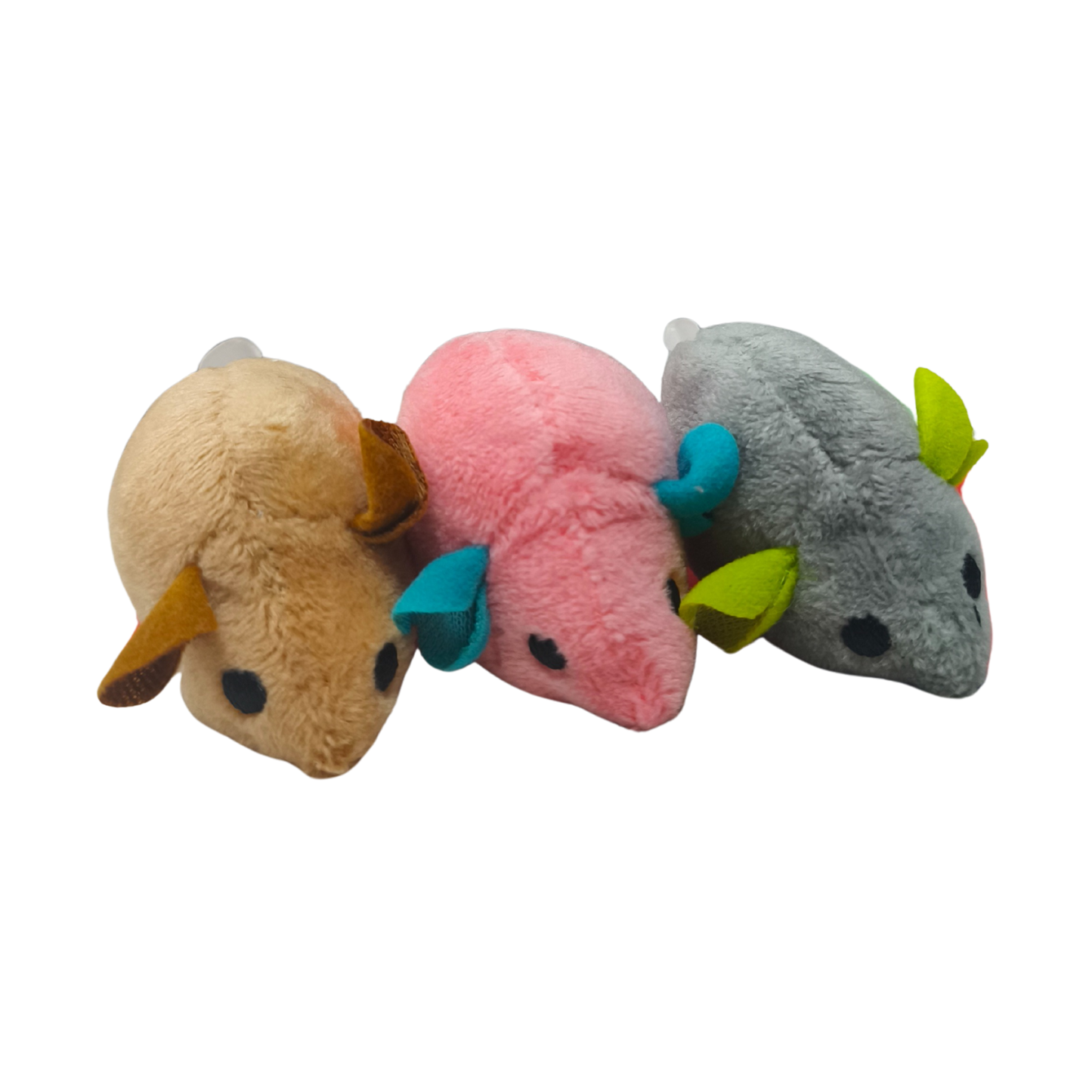 Set de 3 ratones de peluche