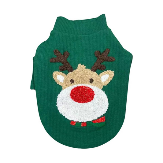 Playera de reno cuello perkins