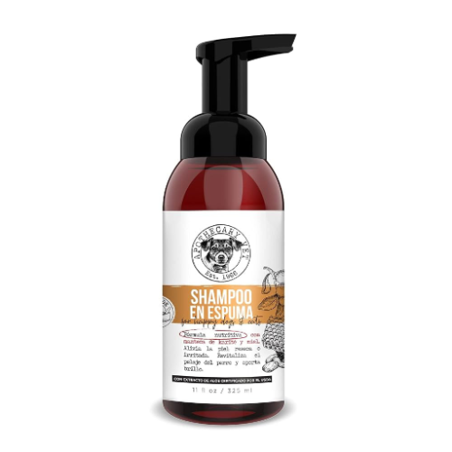 Apothecary Vet shampoo en espuma manteca de karite y miel