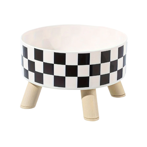 Tazón estilo tablero de ajedrez