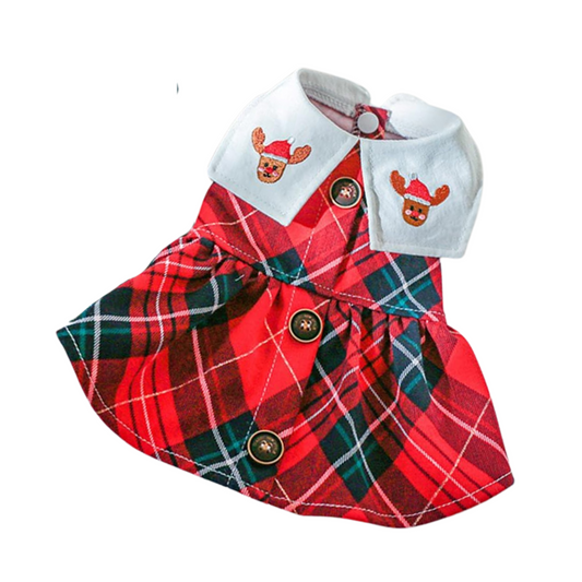 Vestido navideño de tartán