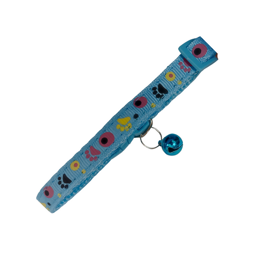 Collar estampado de huellas y dots