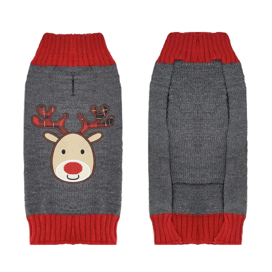 Suéter de reno con tartán