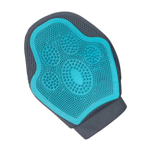 Guante doble removedor de pelo y masajeador