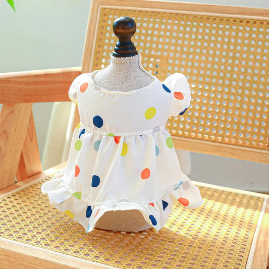 Vestido polka dots multicolor