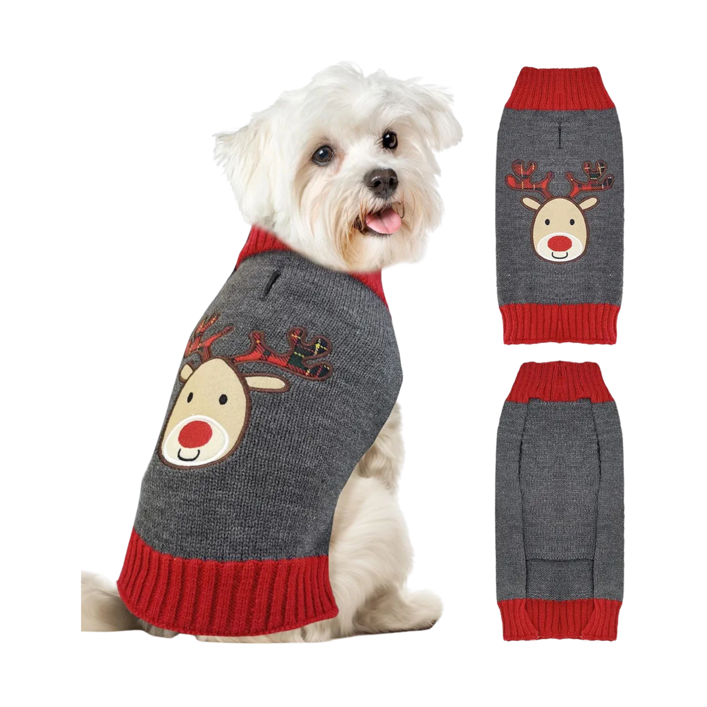 Suéter de reno con tartán