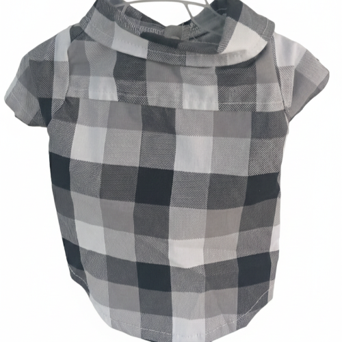 Camisa de cuadros blanco y negro