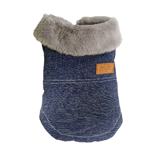 Chamarra de mezclilla con peluche