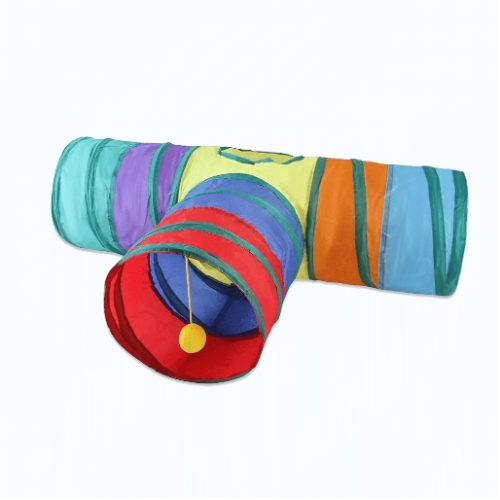 Túnel multicolor para gato "T"