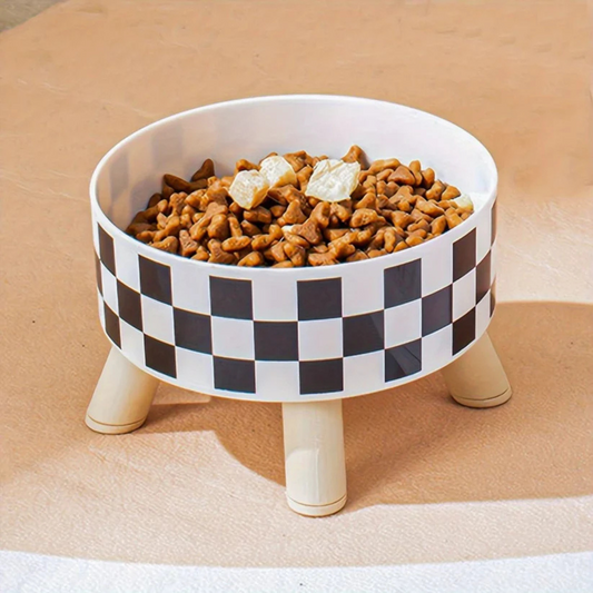 Tazón estilo tablero de ajedrez