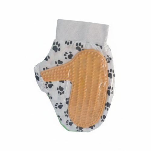 Cepillo guante estampado de huellas