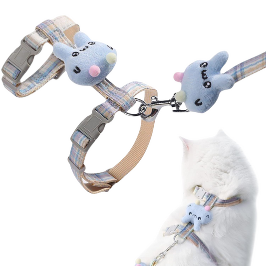 Arnés con conejito kawaii para gato