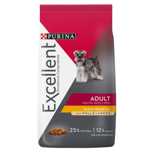 Purina Excellent Adulto Pollo y Arroz Razas Minis y Pequeñas
