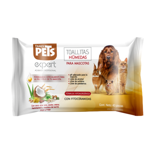 Toallitas húmedas para mascotas expert