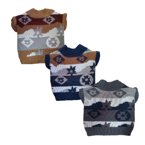 Suéter de monogramas de copos de nieve