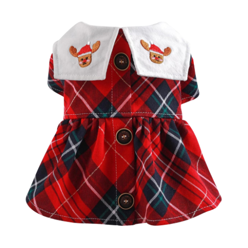 Vestido navideño de tartán