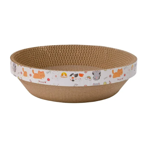 Rascador circular semi hondo de cartón