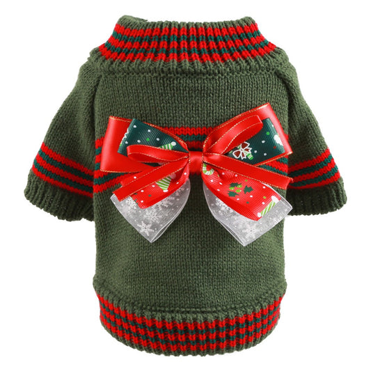 Suéter con moño navideño