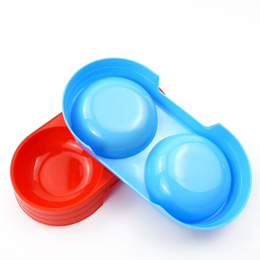 Plato doble redondo de plástico